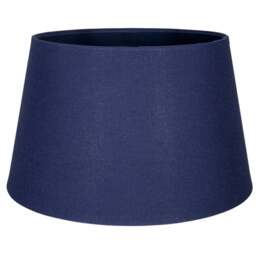 Rackhams Traditional 30cm Midnight Blue Linen Fabric Drum Table/Pendant Shade 60w Maximum - thumbnail 1