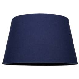 Rackhams Traditional 30cm Midnight Blue Linen Fabric Drum Table/Pendant Shade 60w Maximum - thumbnail 5
