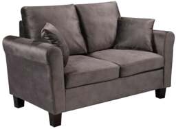 Rackhams Tivoli Sofa Set: Brushed Velvet for a Luxurious Living Room Experience - Mottled Mink - 2 Seater Sofa Only - thumbnail 1