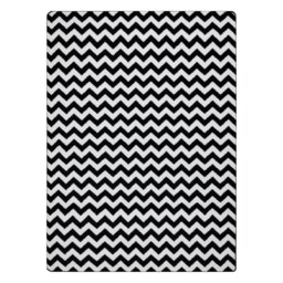 Rackhams Sketch Rug - Black & White Zig Zags - 280cm x 370cm - thumbnail 3
