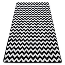 Rackhams Sketch Rug - Black & White Zig Zags - 280cm x 370cm - thumbnail 2