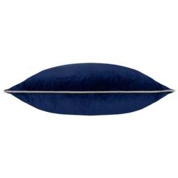 Rackhams Meridian Velvet Cushion Cover - Navy/Silver - 45cm x 45cm - Navy/Silver - 100% Polyester - thumbnail 3