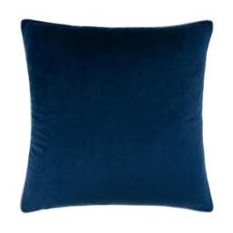 Rackhams Meridian Velvet Cushion Cover - Navy/Silver - 45cm x 45cm - Navy/Silver - 100% Polyester