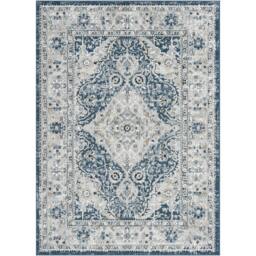 Rackhams Jolie-Vintage Blue Grey Beige Black Traditional Boho Rug - 140 x 200 cm - thumbnail 3