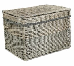 Rackhams 58cm Antique Wash Wicker Storage Basket - thumbnail 2