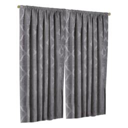 Rackhams Winchester Pencil Pleat Curtains - Silver - 66x72 (168x183cm) - Silver - 100% Polyester