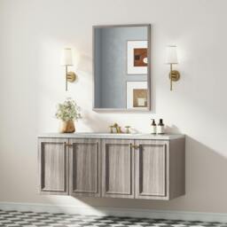 Rackhams 50 x 70 cm Wall Bathroom Mirror, Vanity Mirror, Grey - thumbnail 2