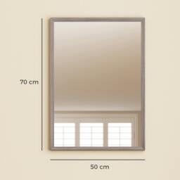 Rackhams 50 x 70 cm Wall Bathroom Mirror, Vanity Mirror, Grey - thumbnail 4