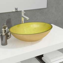 Rackhams Basin Glass 50x37x14 cm Gold - thumbnail 1