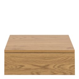 Rackhams Avignon Square Bedside Table with 1 Drawer in Oak - Neutral - Manufactured wood - 1 - thumbnail 2