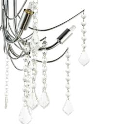Rackhams Elegant Semi Flush Chandelier Ceiling Light Fitting in Polished Chrome - thumbnail 5
