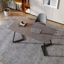 Rackhams Sierra Office Desk, Sintered Stone - Black - 180 x 90cm - Black - thumbnail 6