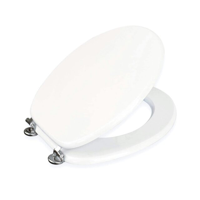 Rackhams Oxford White Wooden Toilet Seat - image 1