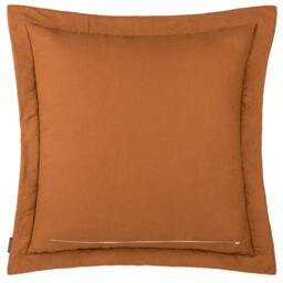 Rackhams Palmeria Velvet Quilted Cushion Cover - Rust - 74cm x 48cm - Rust - 100% Mixed - thumbnail 3