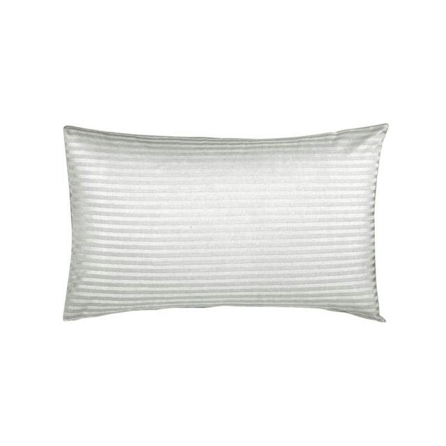 Rackhams 540 Thread Count Satin Stripe Housewife Pillowcases (Pair) - Ivory - One Size - Ivory - 100% Egyptian Cotton - image 1