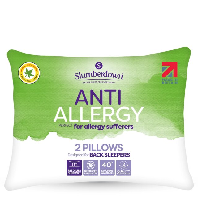 Rackhams Anti Allergy Medium Support Pillow - Medium - 2 - image 1