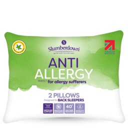 Rackhams Anti Allergy Medium Support Pillow - Medium - 2 - thumbnail 1