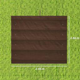 Rackhams Pergola Cover Roof, 2.86 x 2.45 m Retractable Sun Shade Top for 3 x 2m Pergola Frame, UV30+ Protected, Coffee - thumbnail 3