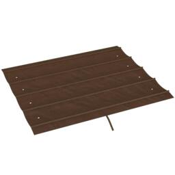 Rackhams Pergola Cover Roof, 2.86 x 2.45 m Retractable Sun Shade Top for 3 x 2m Pergola Frame, UV30+ Protected, Coffee - thumbnail 1