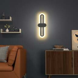 Rackhams Modern Oval LED Wall Light with Acrylic Shade - Warm