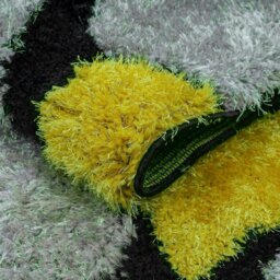 Rackhams Pebbles Shaggy Rug - 60 x 110 - Yellow - thumbnail 2