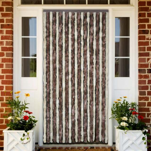 Rackhams Insect Curtain Beige and Light Brown 120x220 cm Chenille