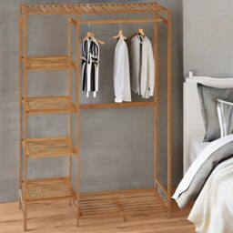 Rackhams Wooden 6 Tier Open Wardrobe - thumbnail 4