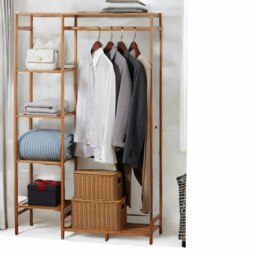 Rackhams Wooden 6 Tier Open Wardrobe - thumbnail 5