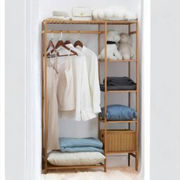 Rackhams Wooden 6 Tier Open Wardrobe - thumbnail 6
