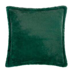 Rackhams Kallu Faux Fur Cushion Cover - Green - 55cm x 55cm - Green - 100% Polyester - thumbnail 2