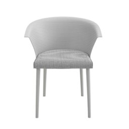 Rackhams Livingandhome Modern Gray Plastic Chairs, Set of Four, Durable and Lightweight - Black - thumbnail 5