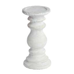 Rackhams Stone Effect Candle Holder - Cream - Cream - 20cm x 10cm x 10cm - 100% Mixed - thumbnail 1