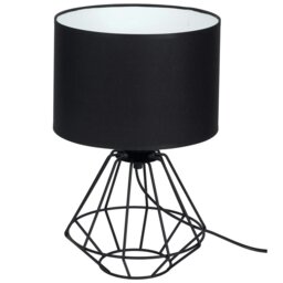 Rackhams Colin Black Table Lamp 1XE27 Hand Made Matt Black Cage Style Lamps Creating Industrial Chic - thumbnail 5