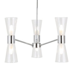 Rackhams HERRERA 6 LIGHT POLISHED CHROME PENDANT CEILING LIGHT - thumbnail 3