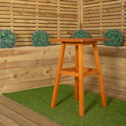 Rackhams 73 x 45cm Outdoor Kapalua Wooden Slatted Garden Side Table - thumbnail 2