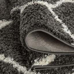 Rackhams Moroccan Dark Grey Shaggy Rug - 640 - 60X110 cm - thumbnail 3