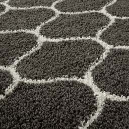 Rackhams Moroccan Dark Grey Shaggy Rug - 640 - 60X110 cm - thumbnail 2