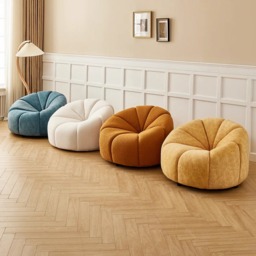 Rackhams Arsav Pumpkin Armchair, White Boucle - White - Single Seater - thumbnail 6