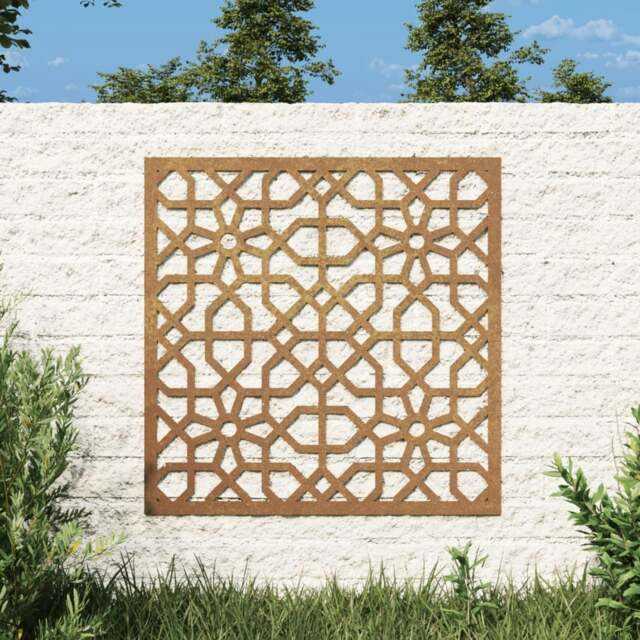 Rackhams Garden Wall Decoration 55x55 cm Corten Steel Moorish Design