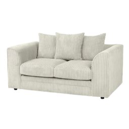 Rackhams Dylan Jumbo Cord 3+2 Seater Fabric Sofa in Cream - 2 Seater - thumbnail 4