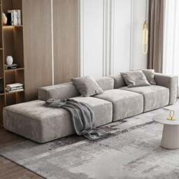 Rackhams Yetta Three Seater, Four Seater Sofa, Corner Sofa, Grey Velvet - Others ( Contact Us ) - Three Seater 305cm - thumbnail 3