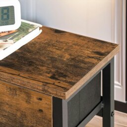 Rackhams Industrial 2 Tier Console Table With 2 Drawers Brown - thumbnail 2