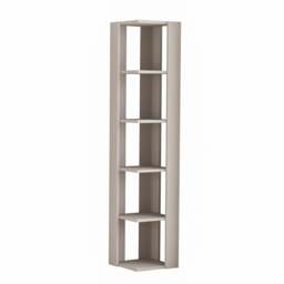Rackhams Nati Tall Corner Bookcase Modern Shelving Unit Space-Saving Storage 161cm - Anthracite Grey - thumbnail 3