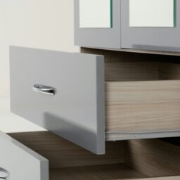 Rackhams Nevada 4 Door 2 Drawer Mirrored Wardrobe - White Gloss - thumbnail 5