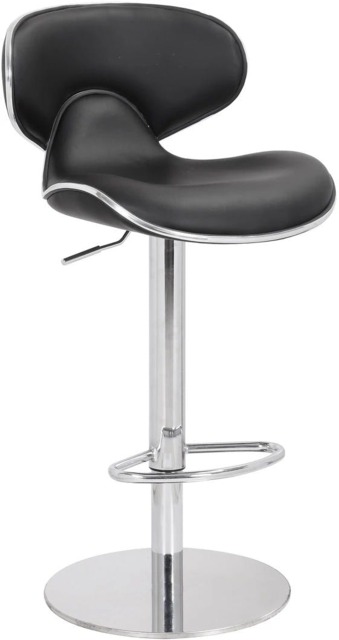 Rackhams Deluxe Carcaso Faux Leather Bar Stool, Adjustable Swivel, Weighted Base - image 1