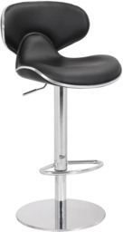 Rackhams Deluxe Carcaso Faux Leather Bar Stool, Adjustable Swivel, Weighted Base - thumbnail 1