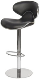 Rackhams Deluxe Carcaso Faux Leather Bar Stool, Adjustable Swivel, Weighted Base - thumbnail 2