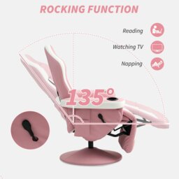 Rackhams Manual Recliner Armchair PU Sofa Chair w/ Footrest - thumbnail 5