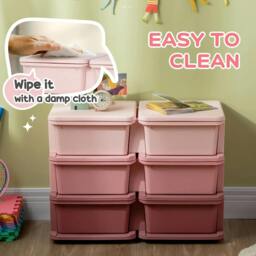 Rackhams Kids Storage Unit, with Six Drawers - Pink - thumbnail 6
