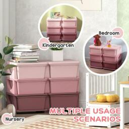 Rackhams Kids Storage Unit, with Six Drawers - Pink - thumbnail 5